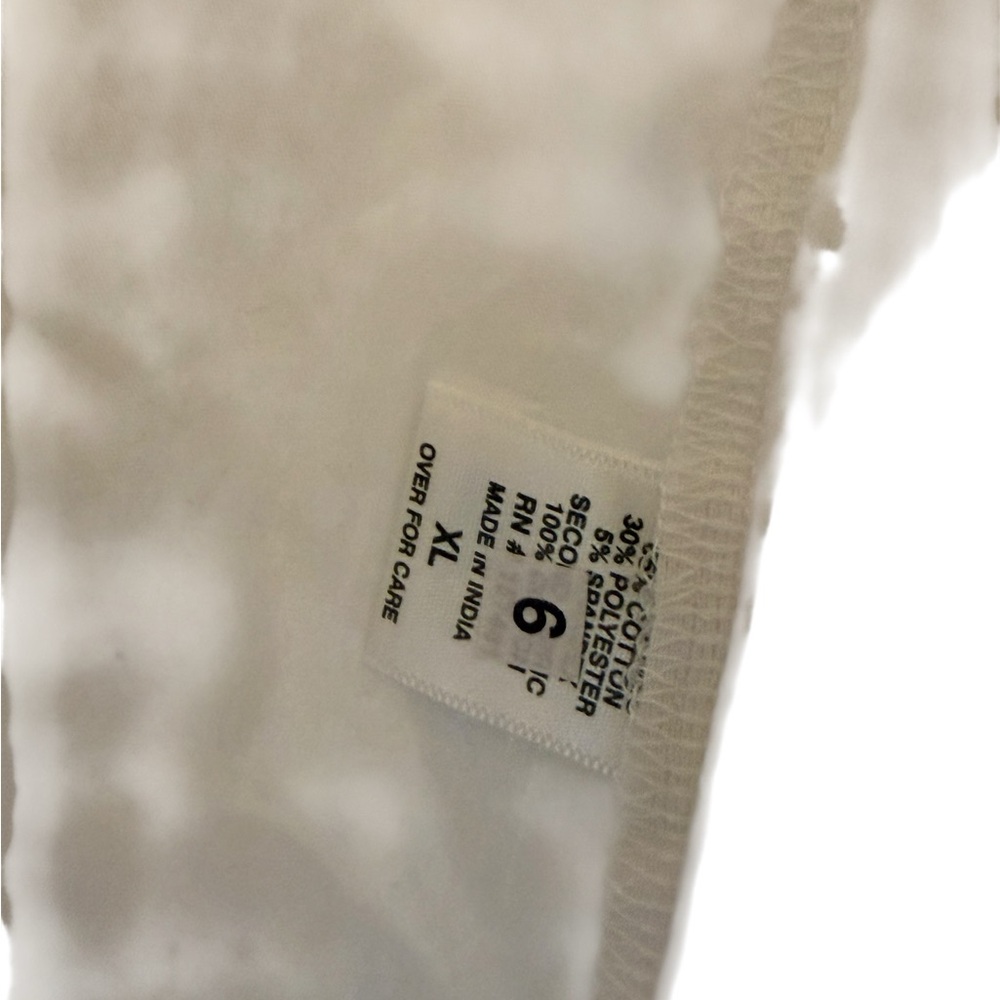 Cathy White Stretch Button Down Shirt XL NWT - Picture 5 of 5